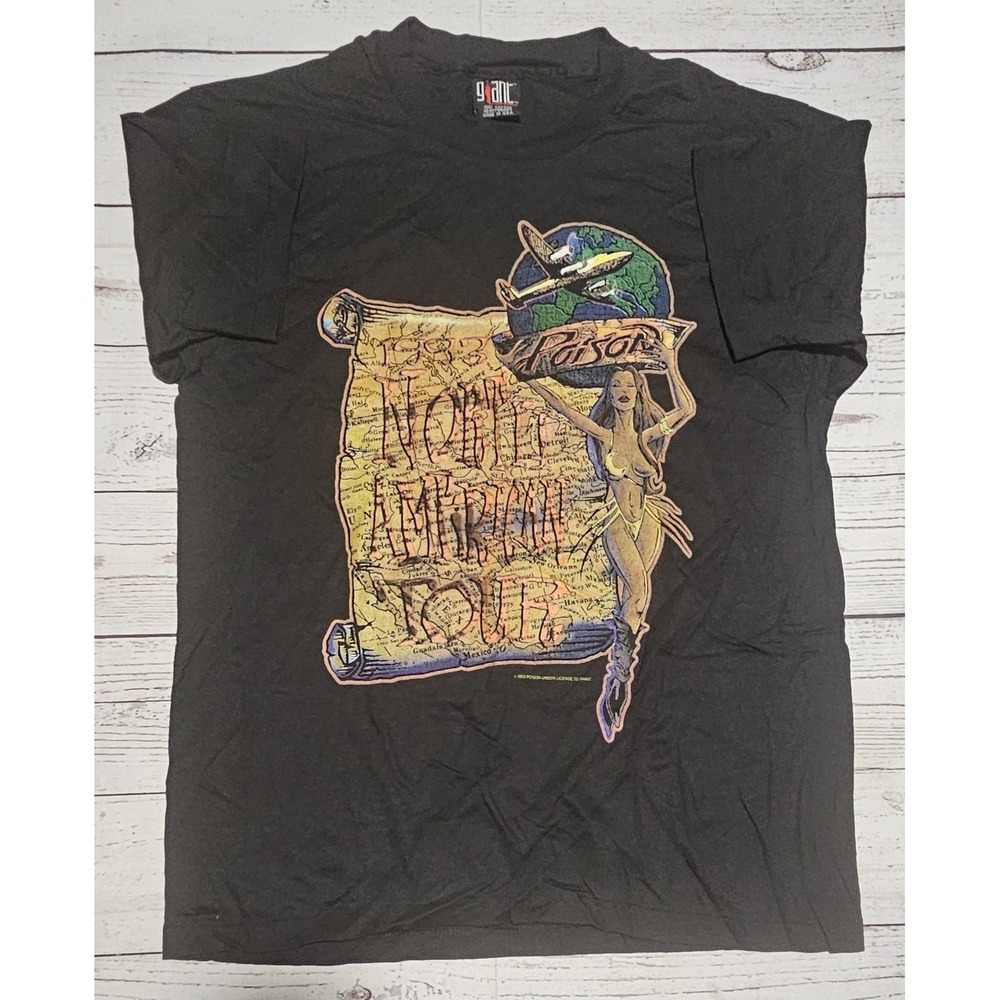 Vintage Poison North America Native Tongue Tour - Concert Shirt XL - Giant Tag